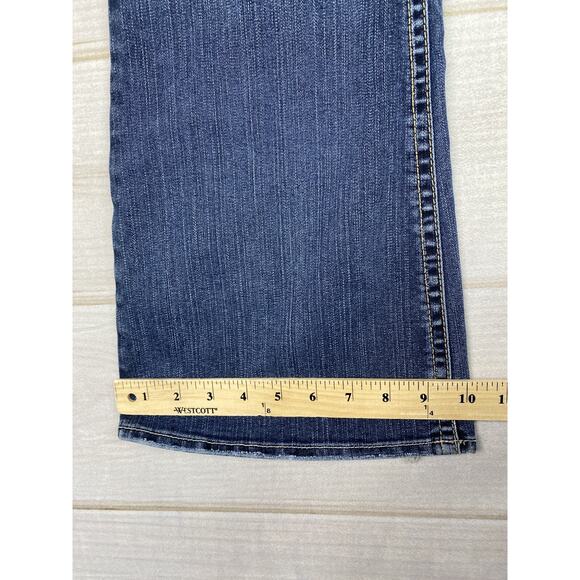 Silver Jeans Womens 30 Aiko Distressed Stretch Denim Medium Wash Boot Cut - Picture 11 of 11